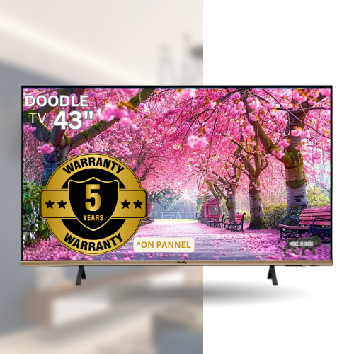 DOODLE 43" Full HD Smart LED TV with Android OS |Golden Frame